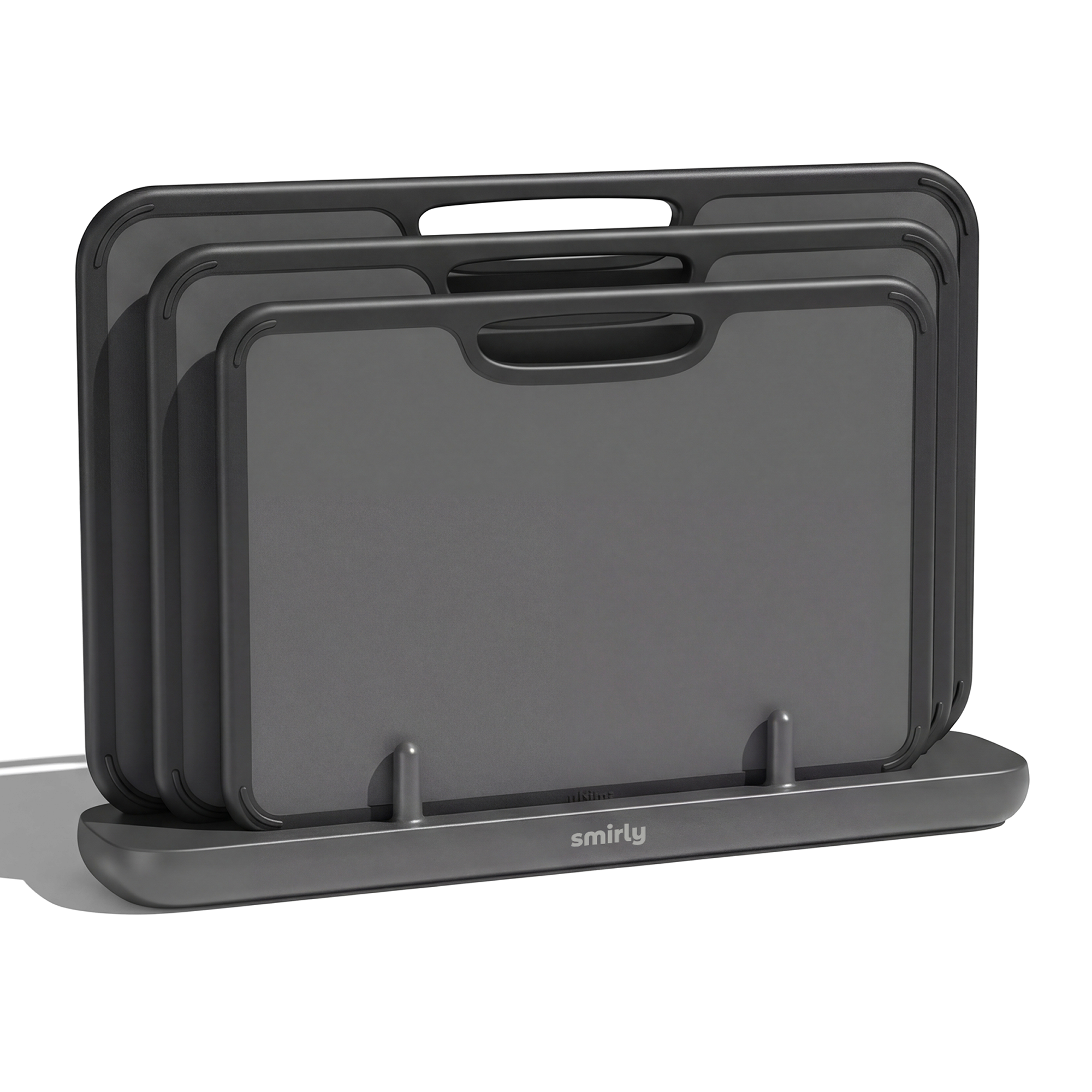 Plastic Cutting Board Set - Dark Grey