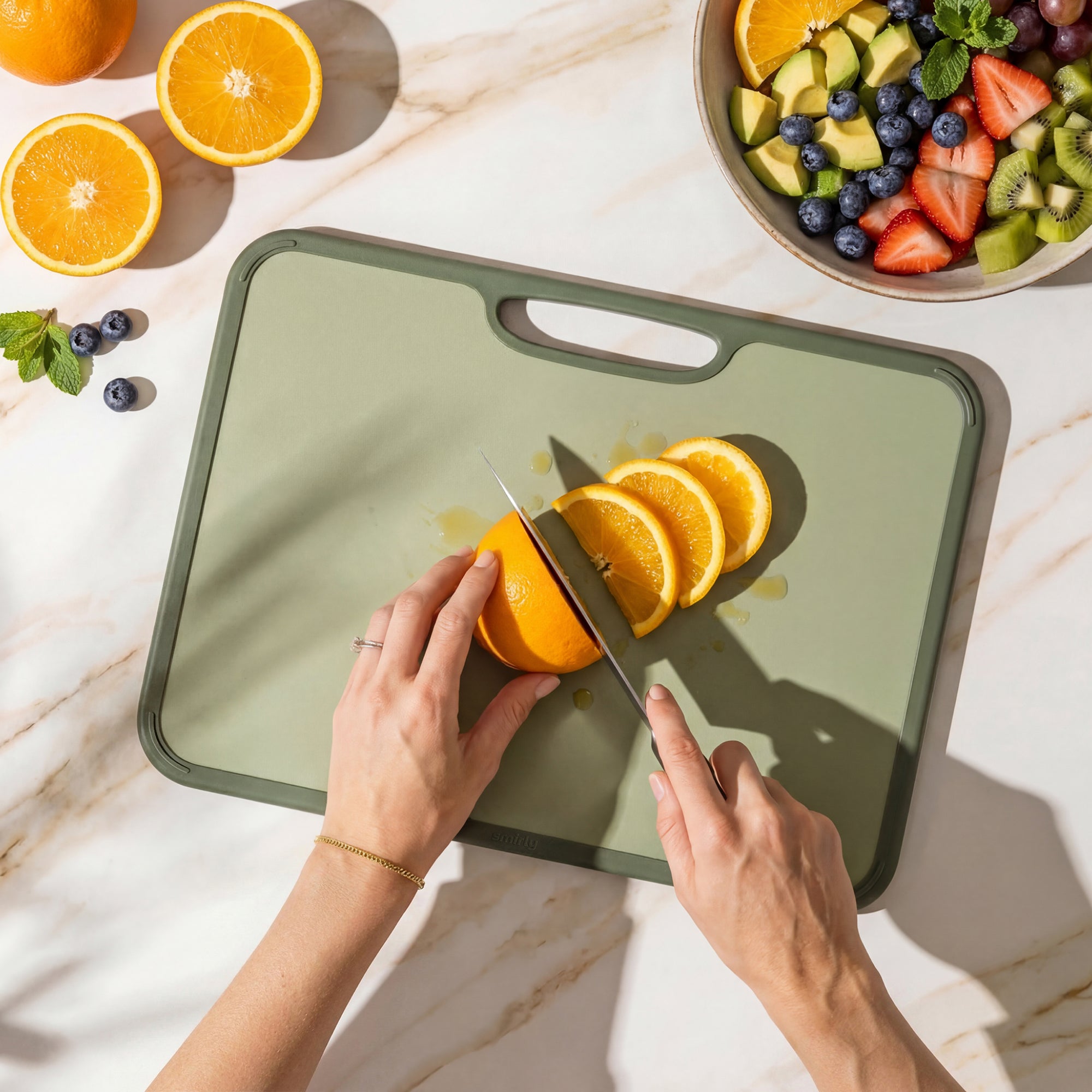 Plastic Cutting Board Set - Green