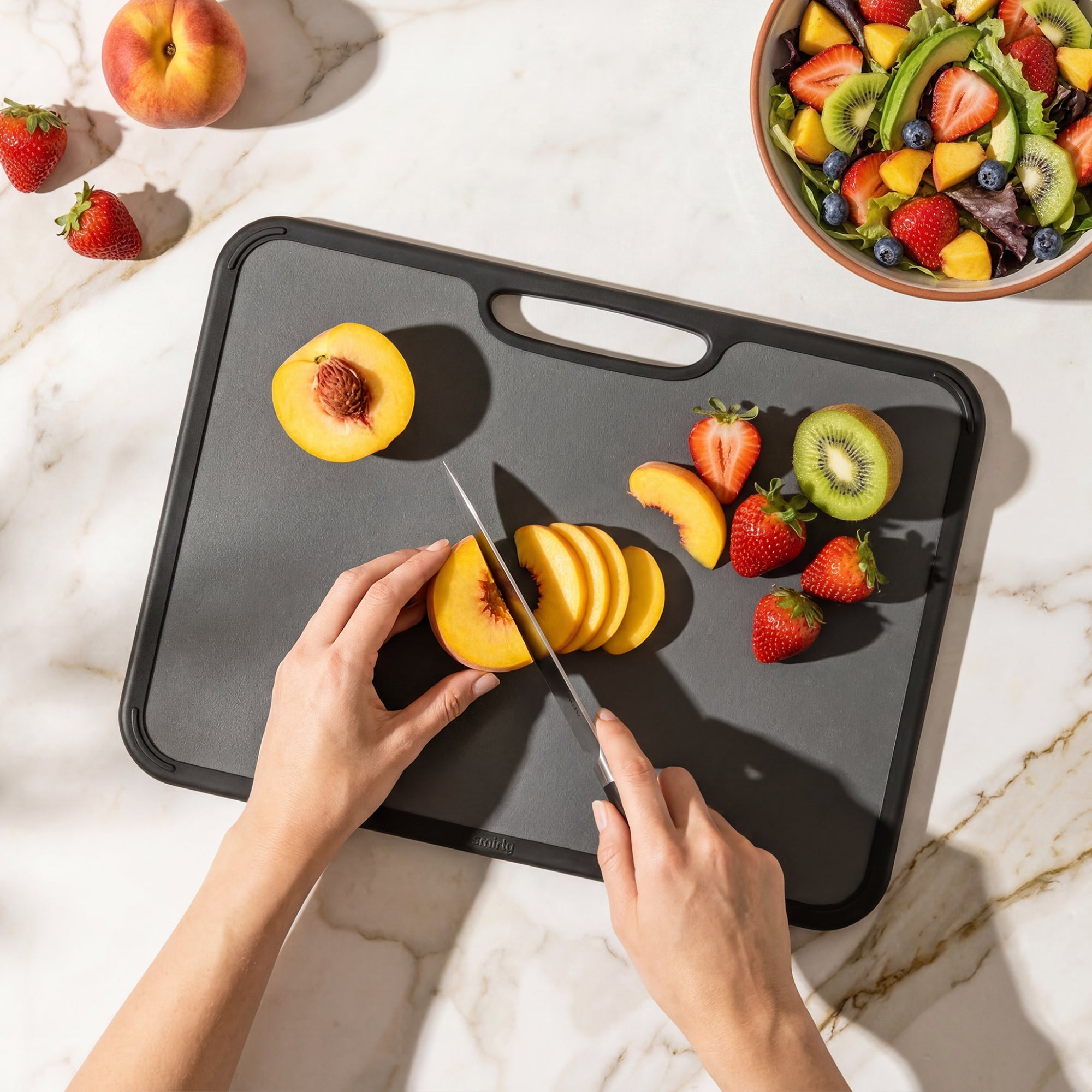Plastic Cutting Board Set - Dark Grey