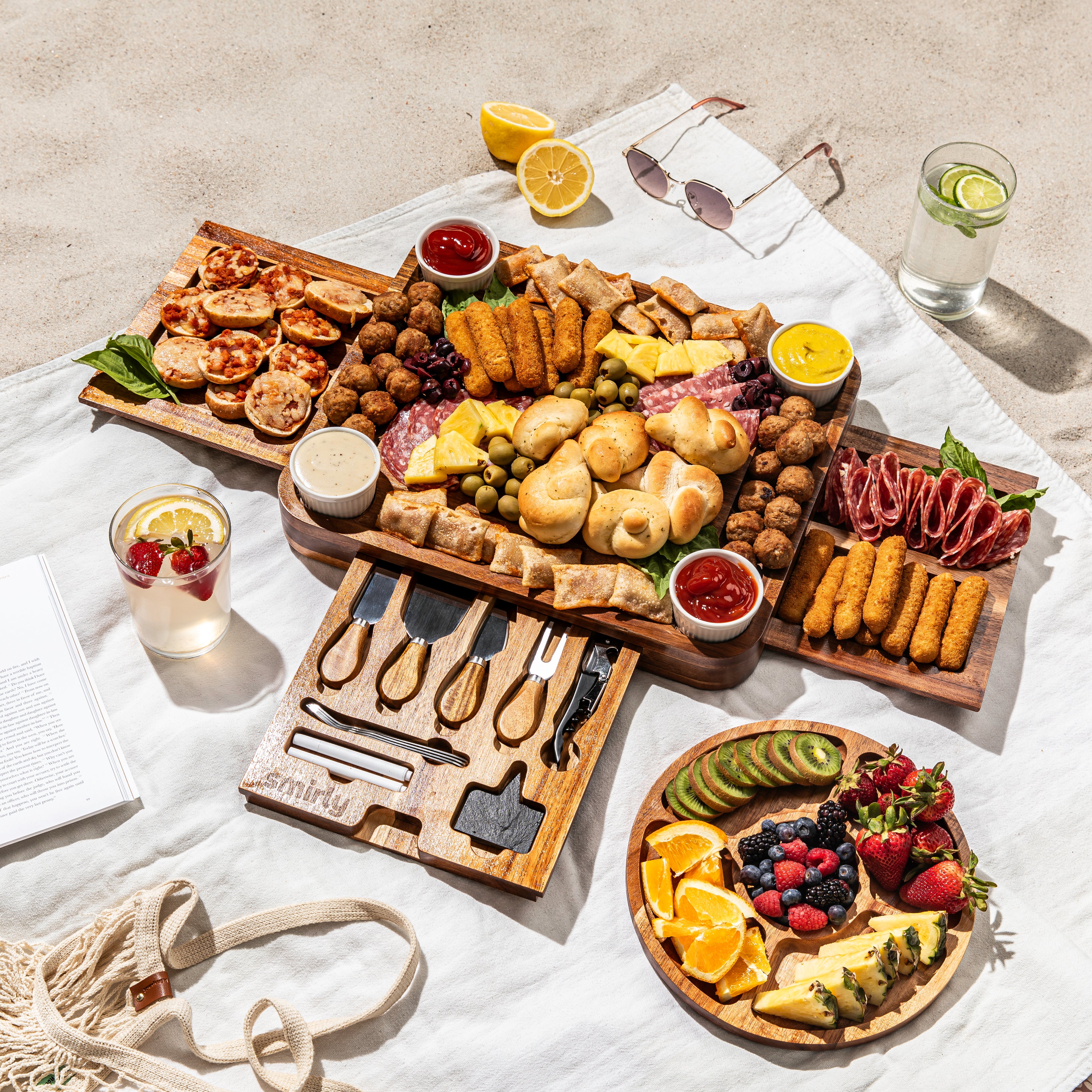 Acacia 3 Drawer Charcuterie Board Set