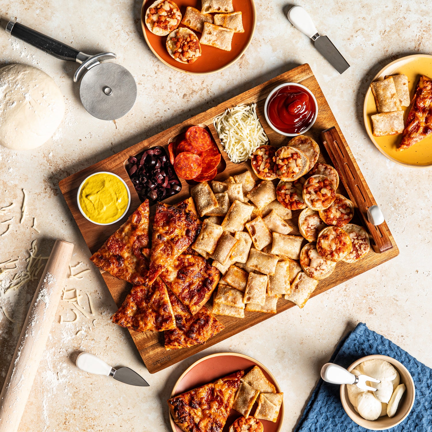 Acacia Flat Charcuterie Board Set