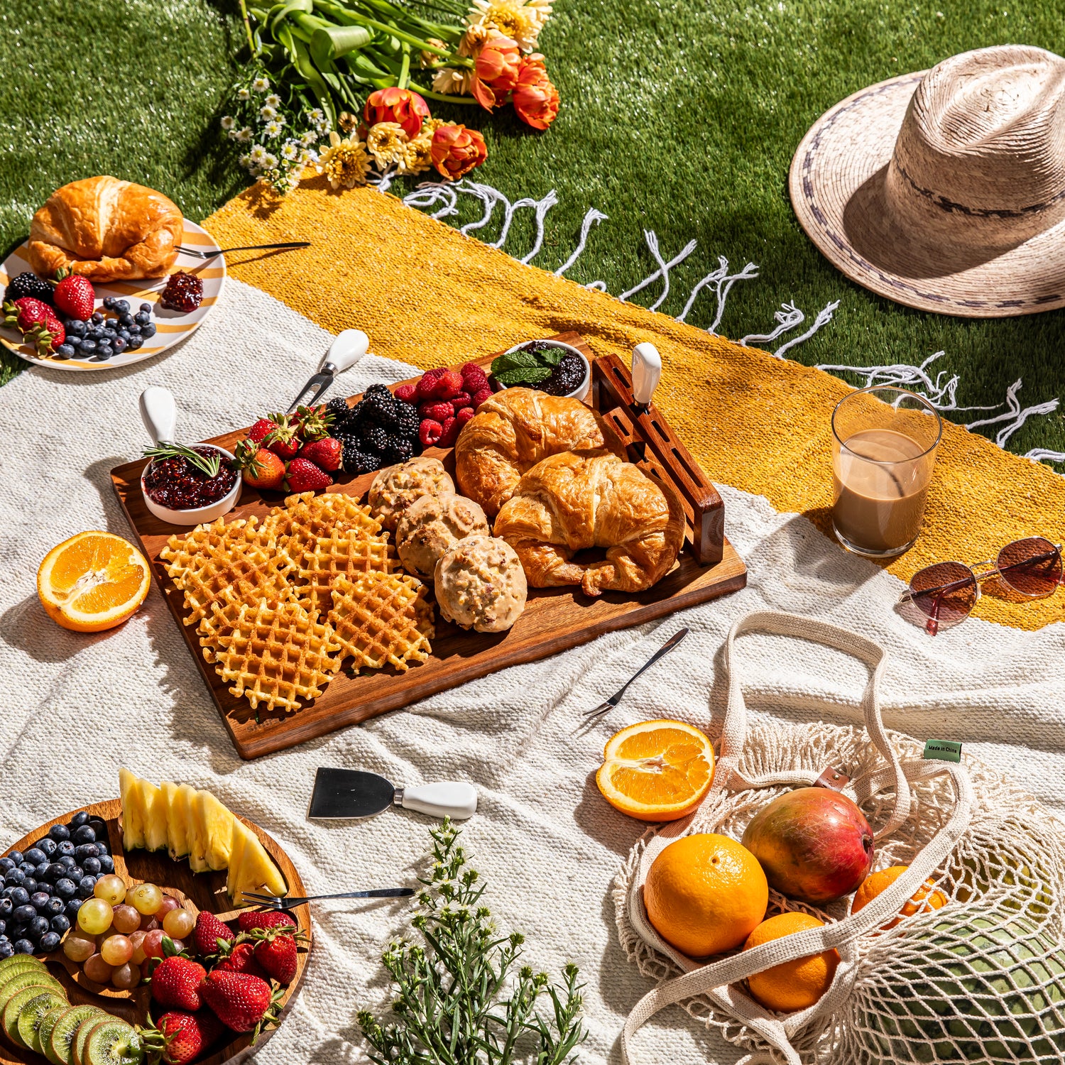 Acacia Flat Charcuterie Board Set