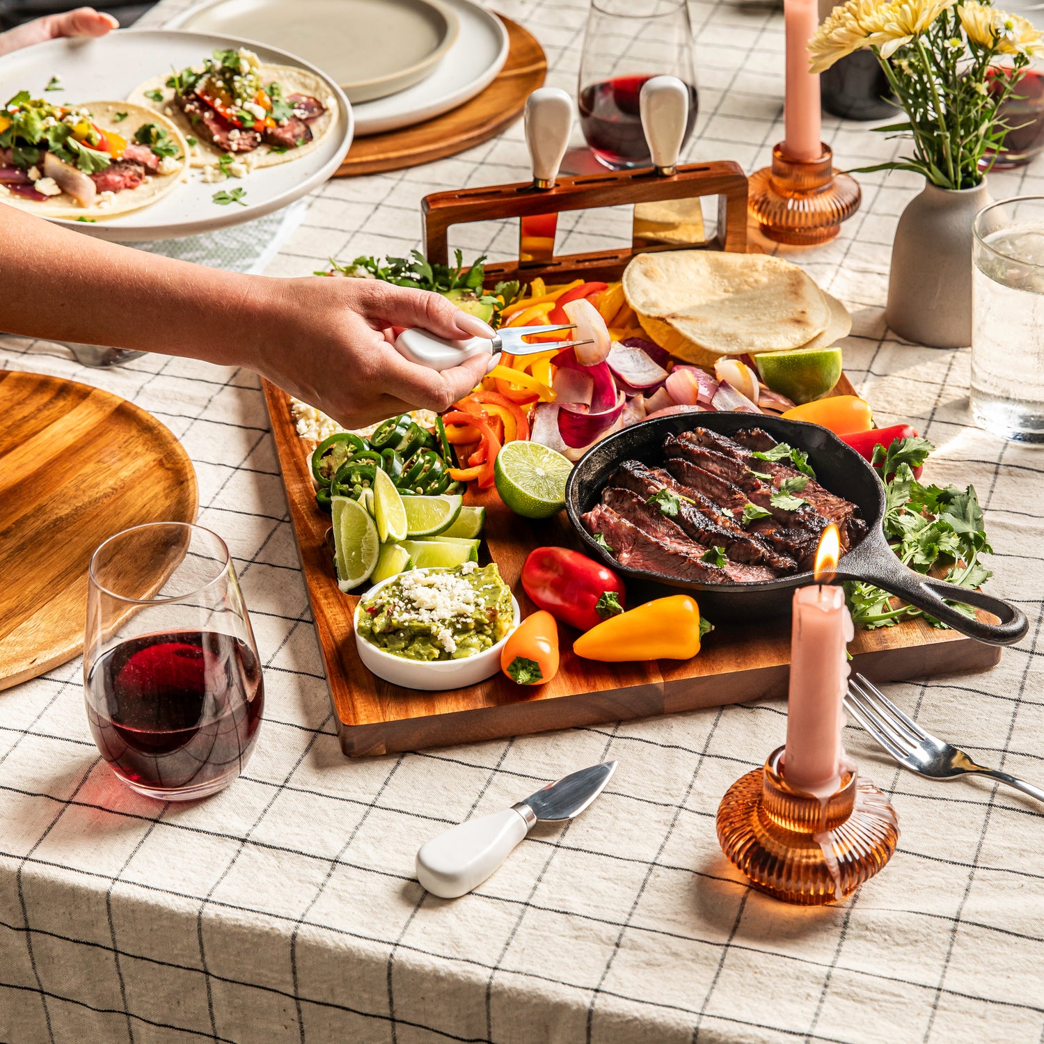 Acacia Flat Charcuterie Board Set