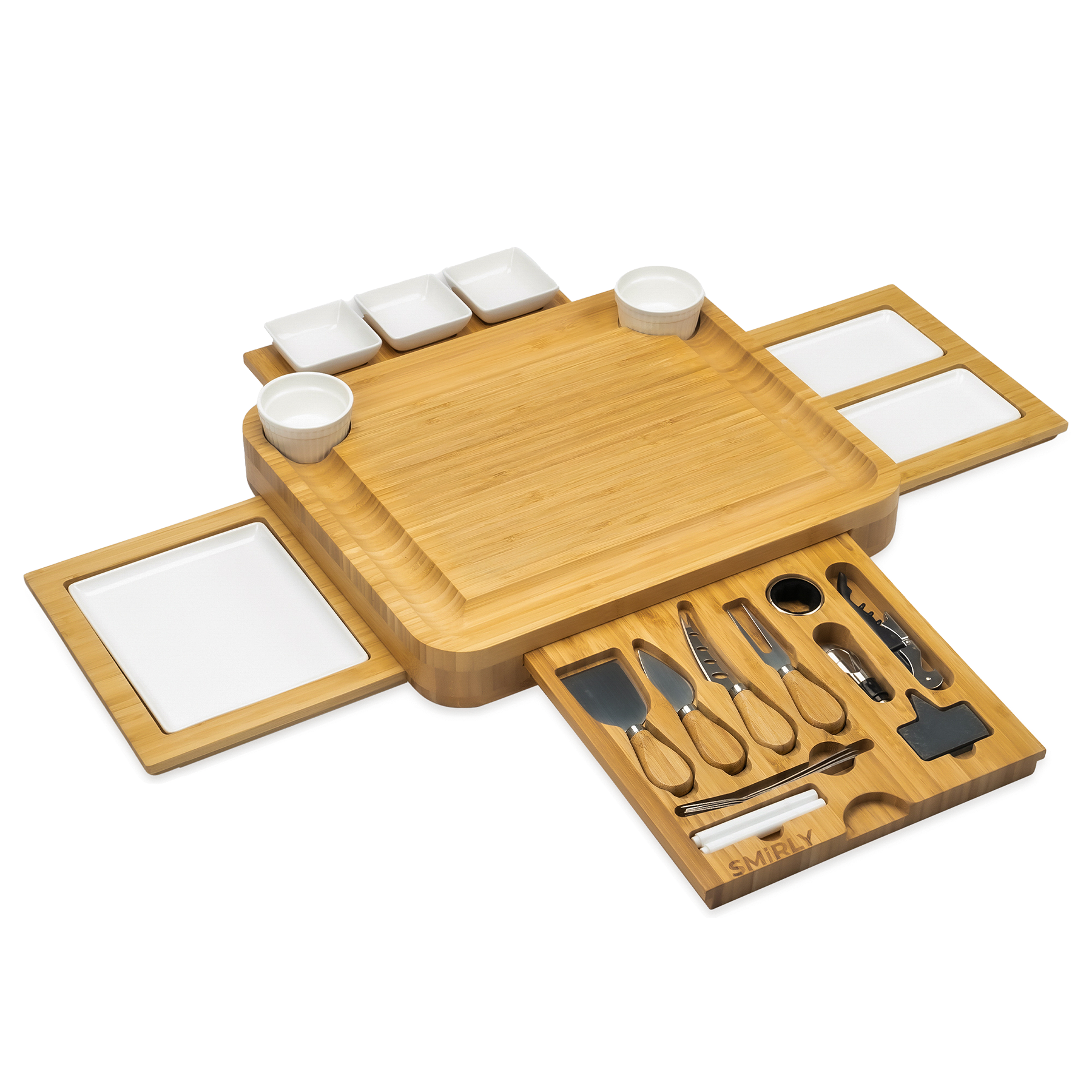 Bamboo 4 Drawer Charcuterie Board Set – Smirly