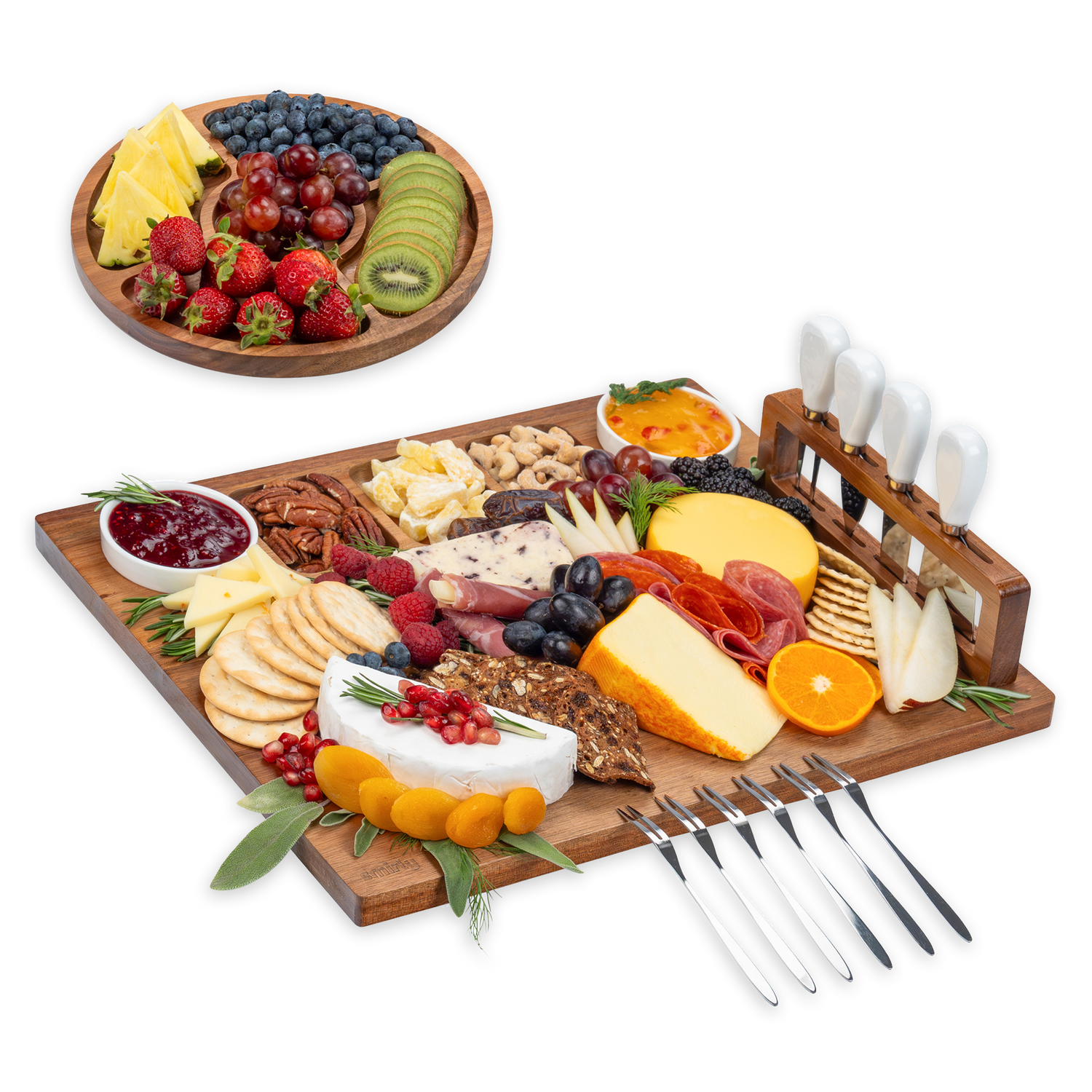 Acacia Flat Charcuterie Board Set