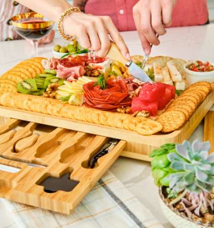 SMIRLY Plastic Cutting Board Set for Kitchen Dishwasher Safe, Chopping  Board Set