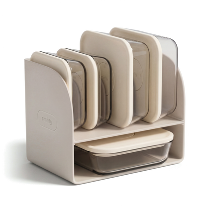 Glass Food Container - Cream White