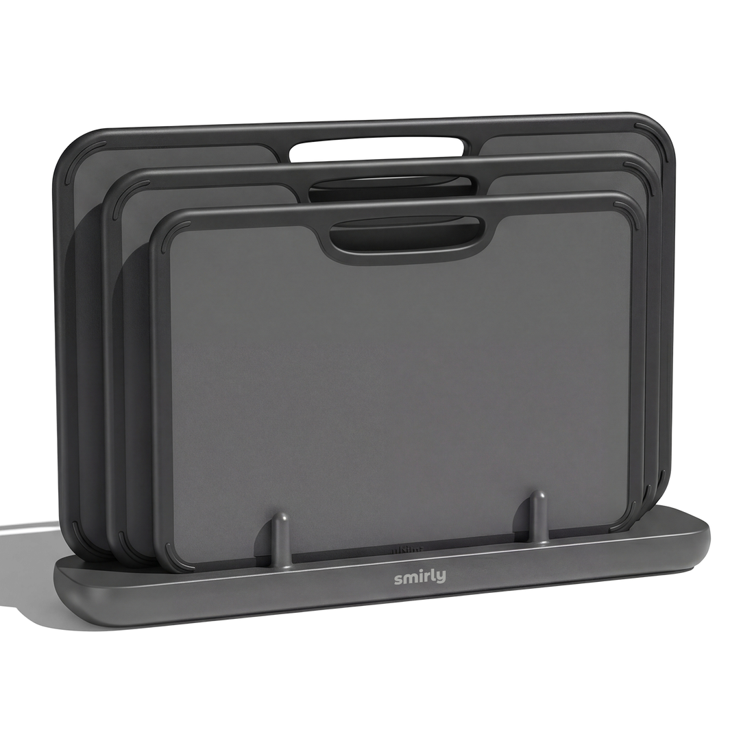 Plastic Cutting Board Set - Dark Grey