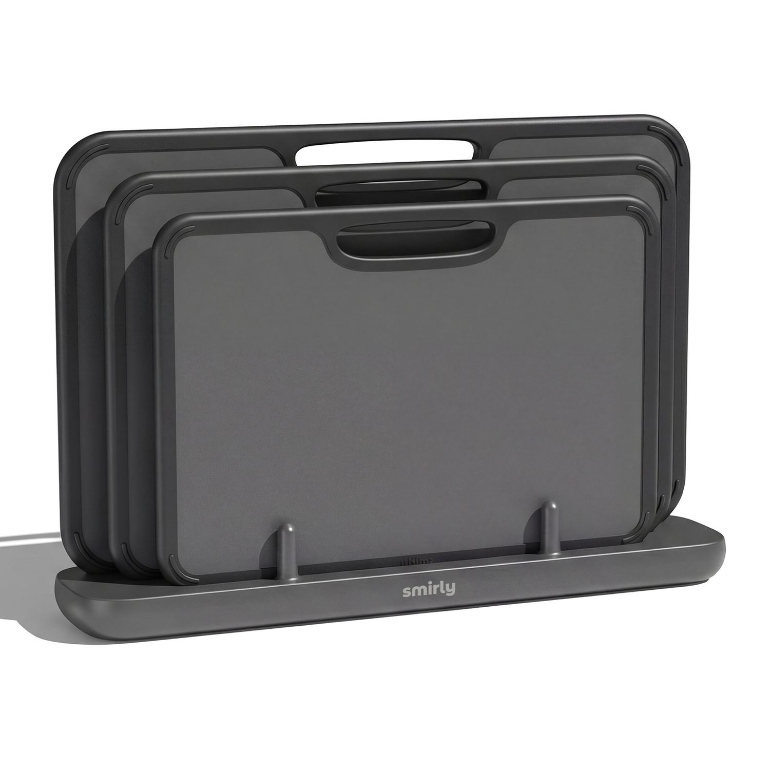 Plastic Cutting Board Set - Dark Grey
