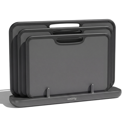 Plastic Cutting Board Set - Dark Grey
