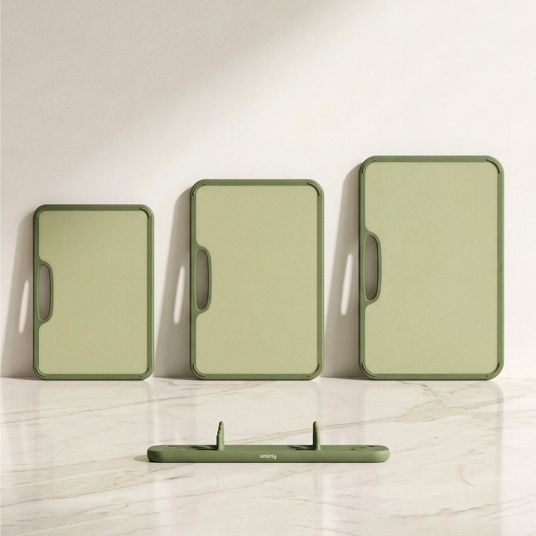 Plastic Cutting Board Set - Green