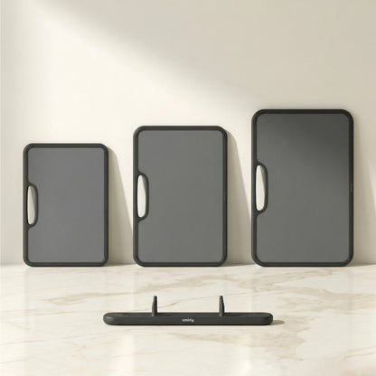 Plastic Cutting Board Set - Dark Grey