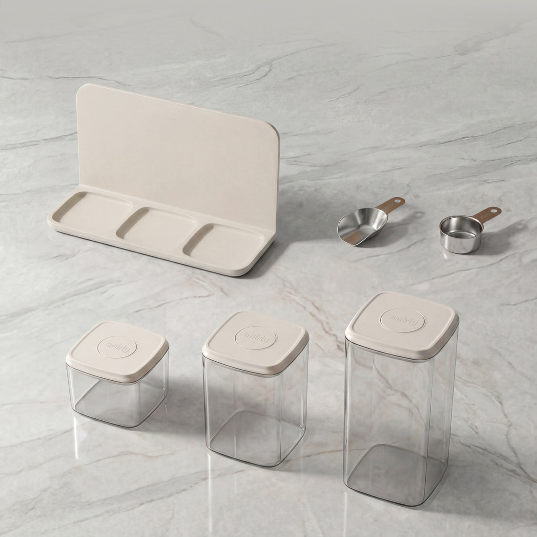 Airtight Food Storage Container - Cream White