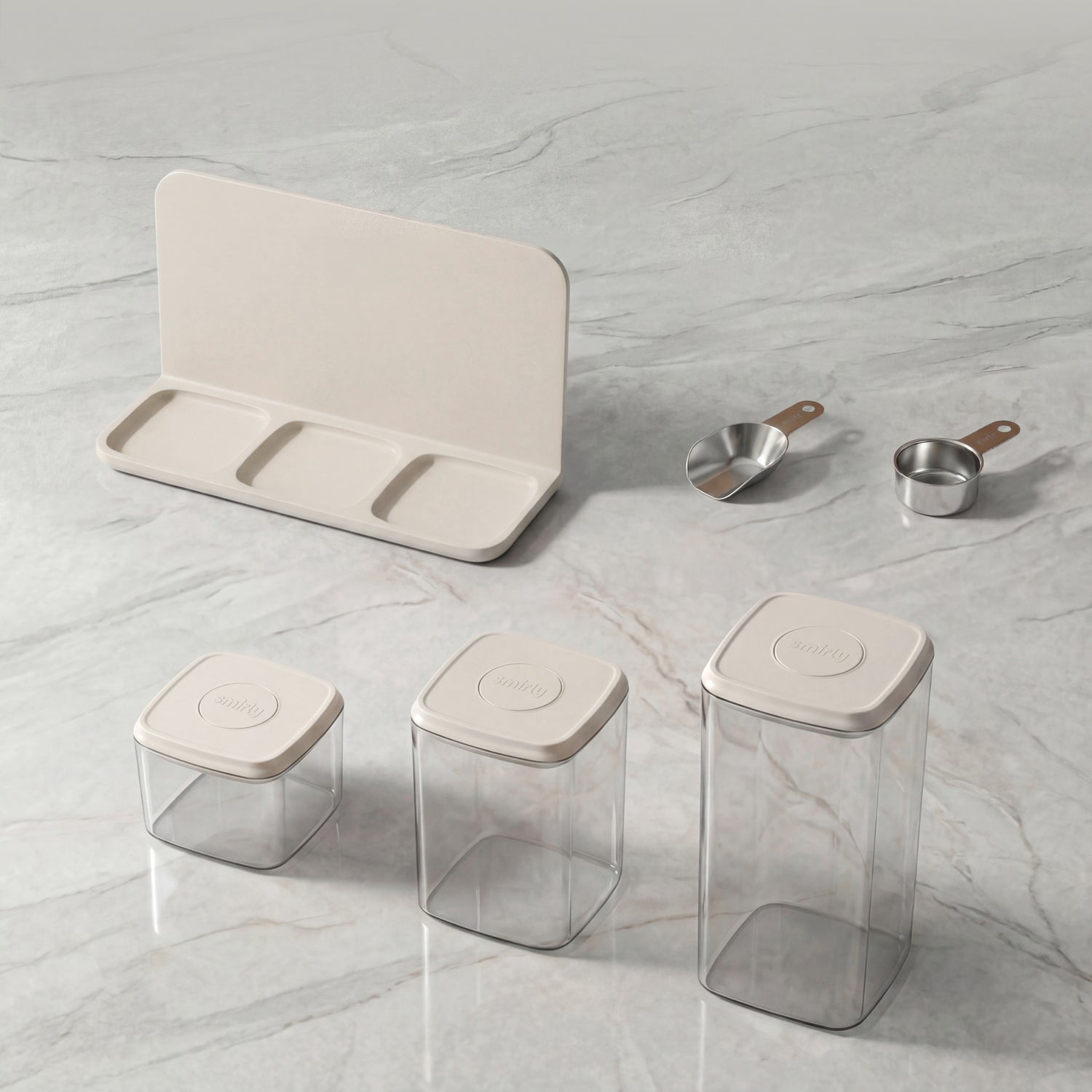 Airtight Food Storage Container - Cream White