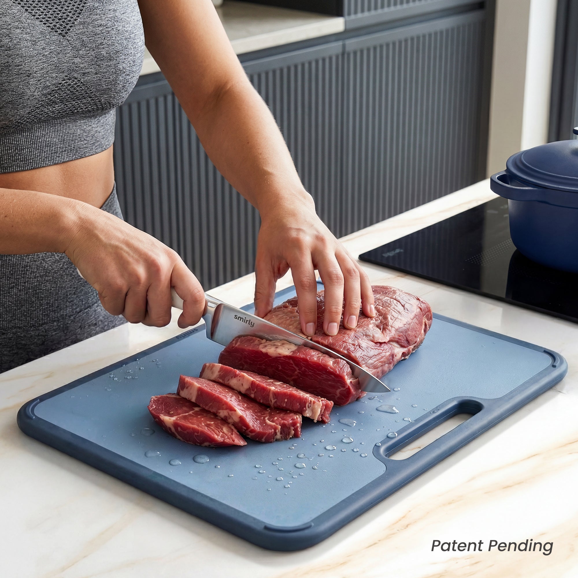 Plastic Cutting Board Set - Blue