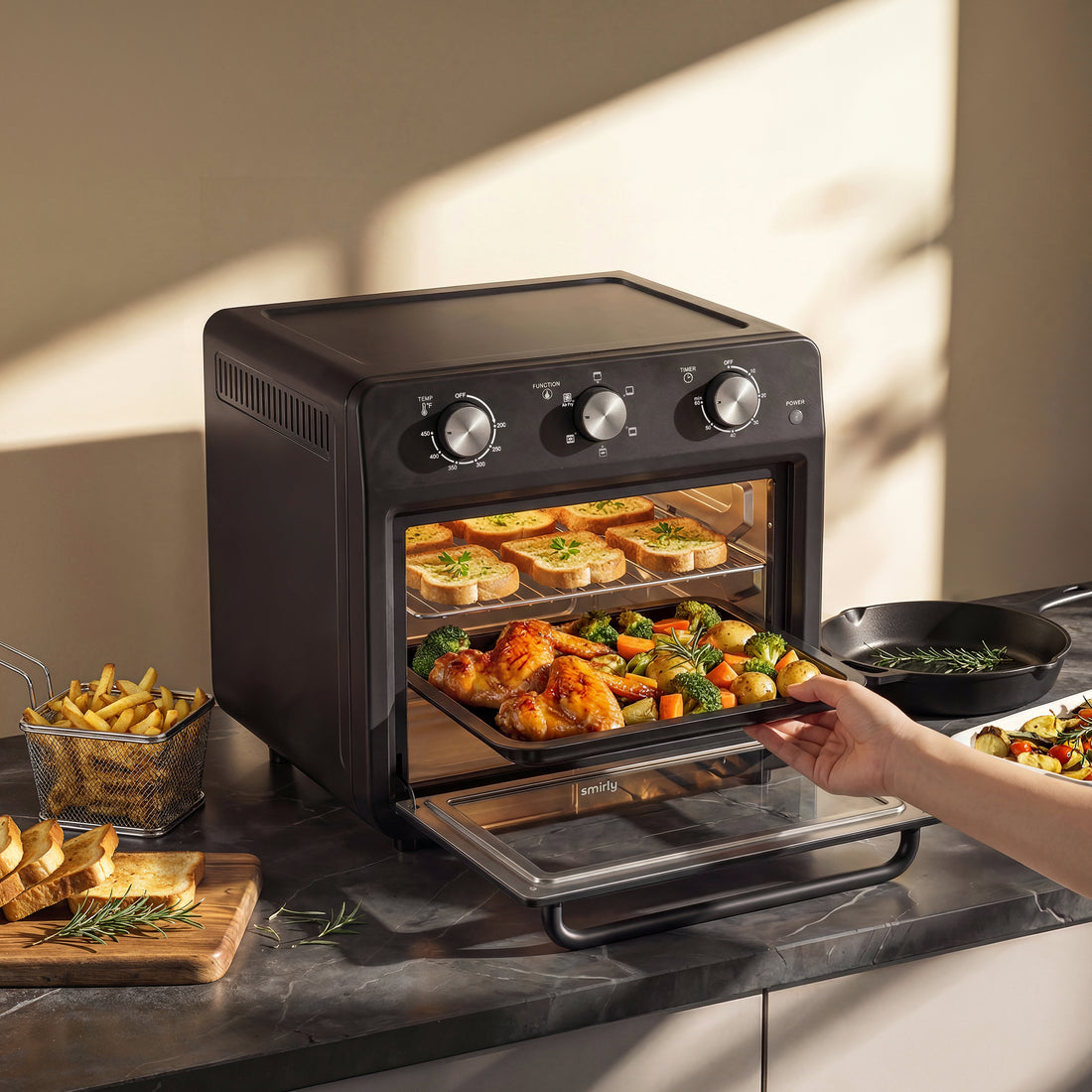 27 QT Air Fryer Oven Black