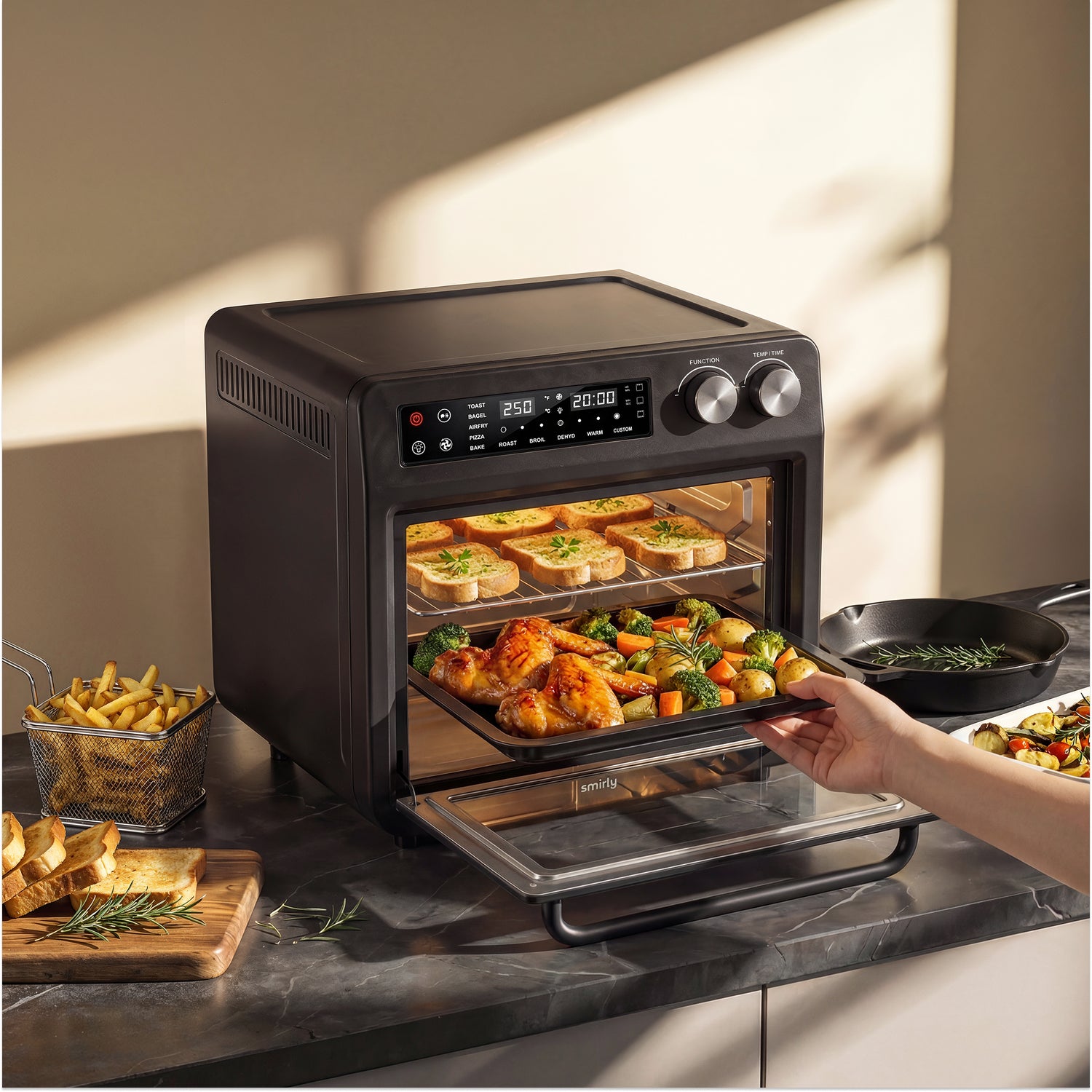 Touch Screen Air Fry Oven - Black
