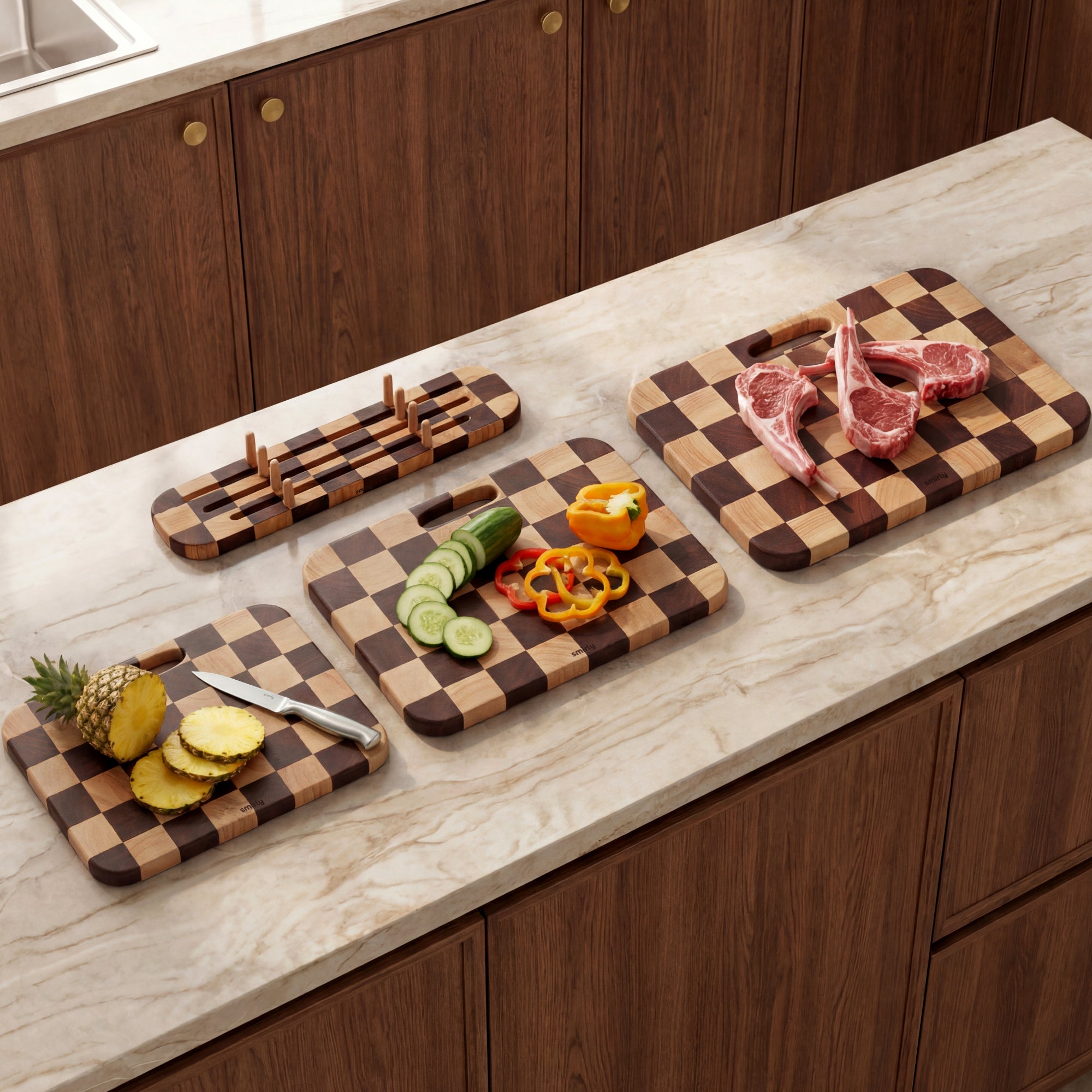 Rubber Cutting Board Set
