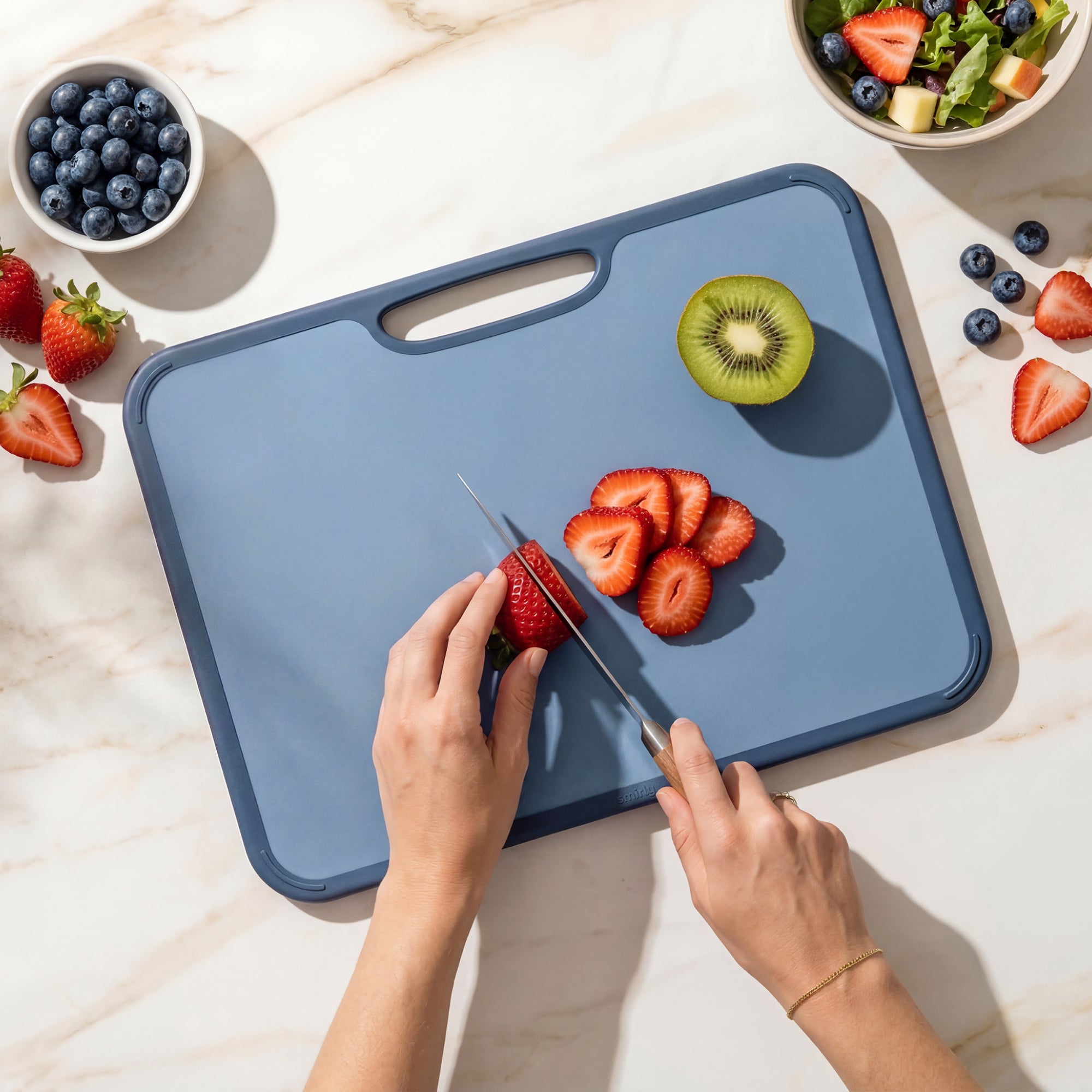 Plastic Cutting Board Set - Blue