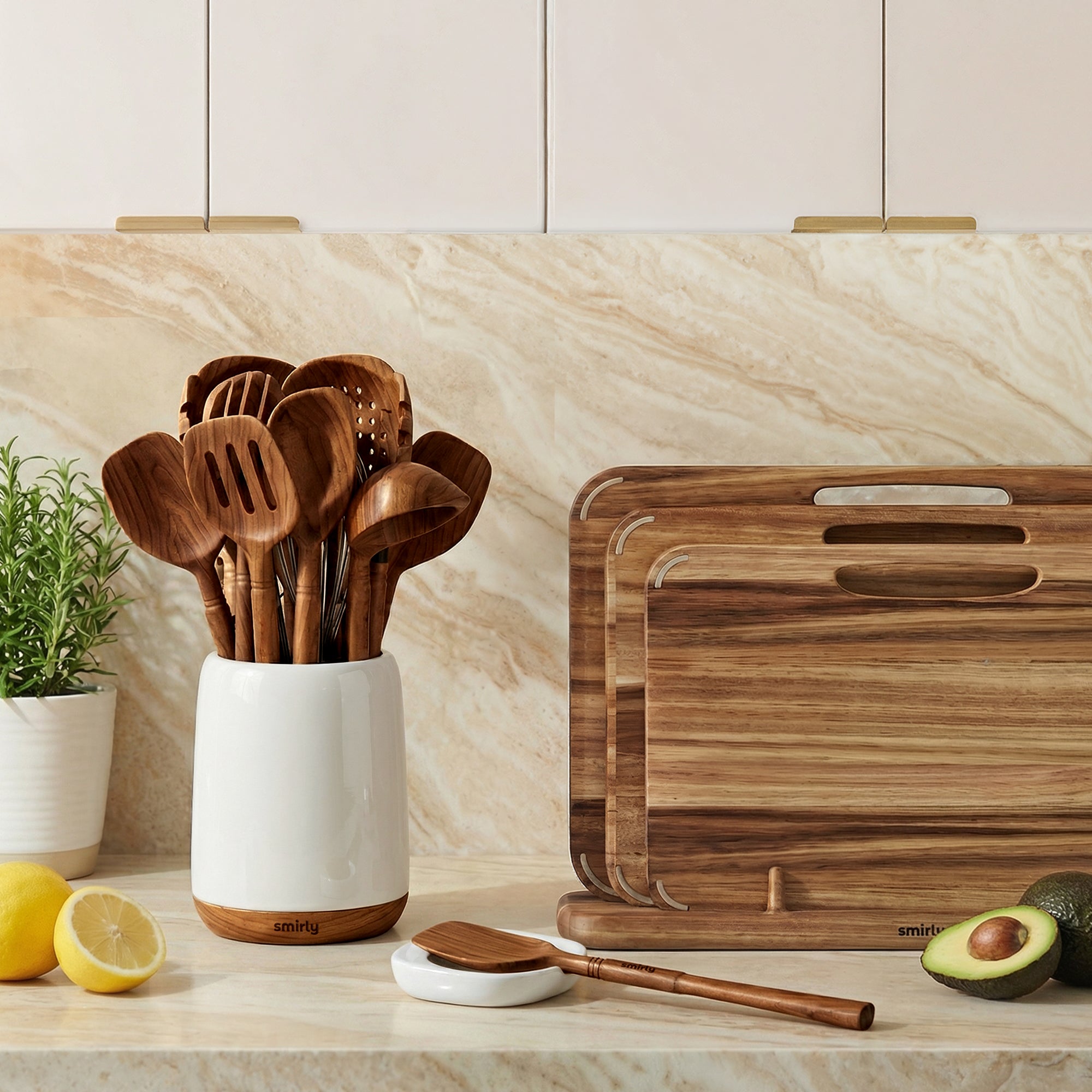 Walnut Cooking Utensil Set