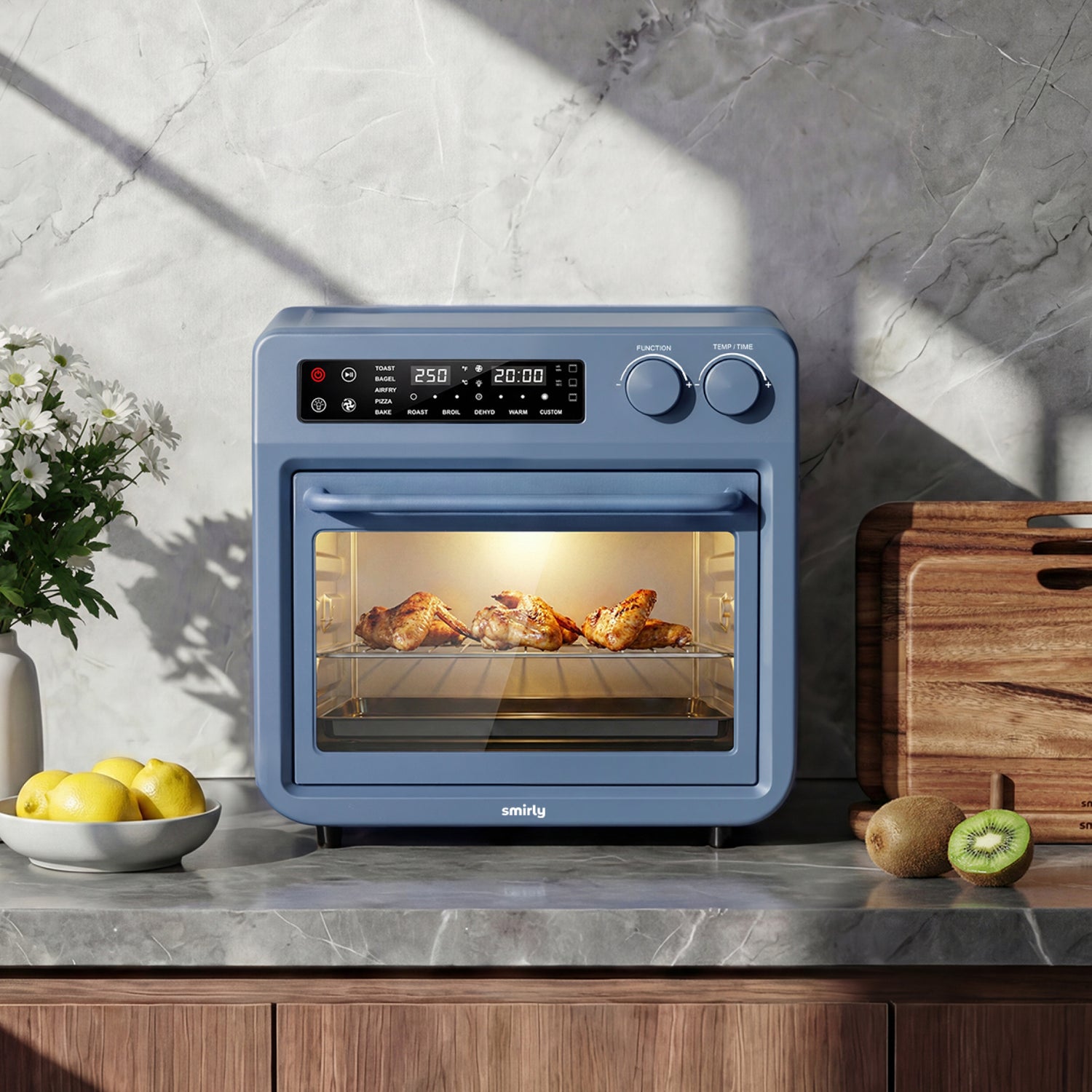 Touch Screen Air Fry Oven - Blue