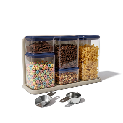 Airtight Pantry Container Set, Set of 8, Blue