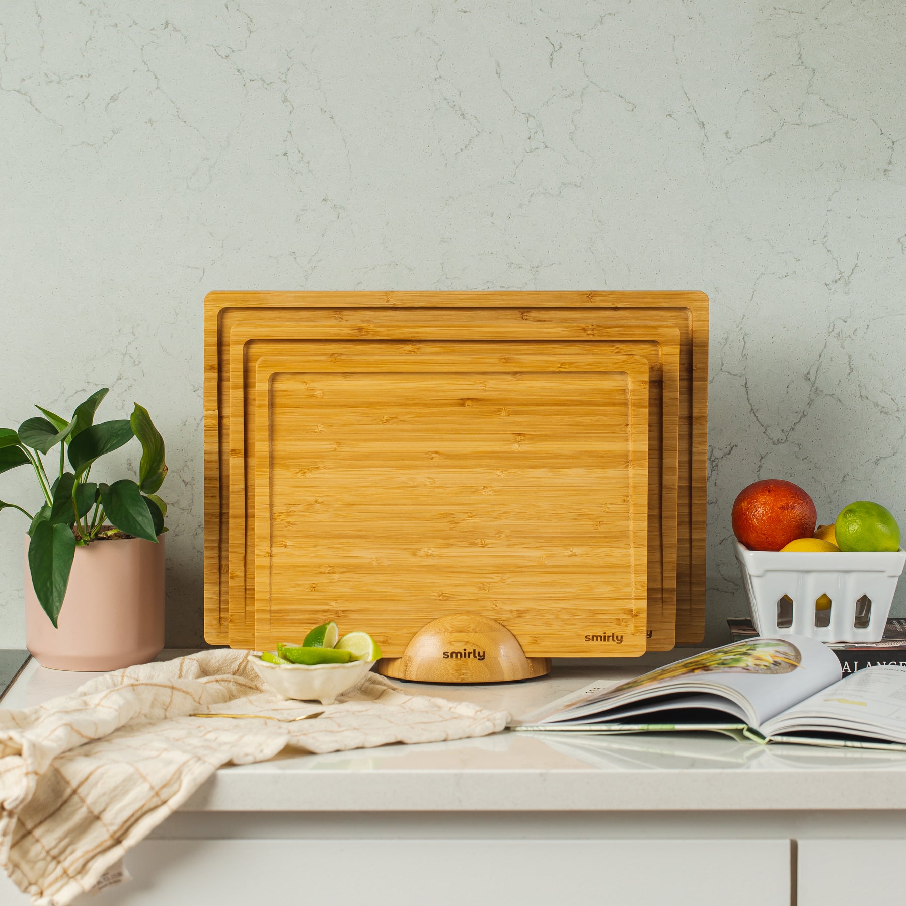 Moms Kitchen large acacia wood round cutting board. – LittleDumplingArts