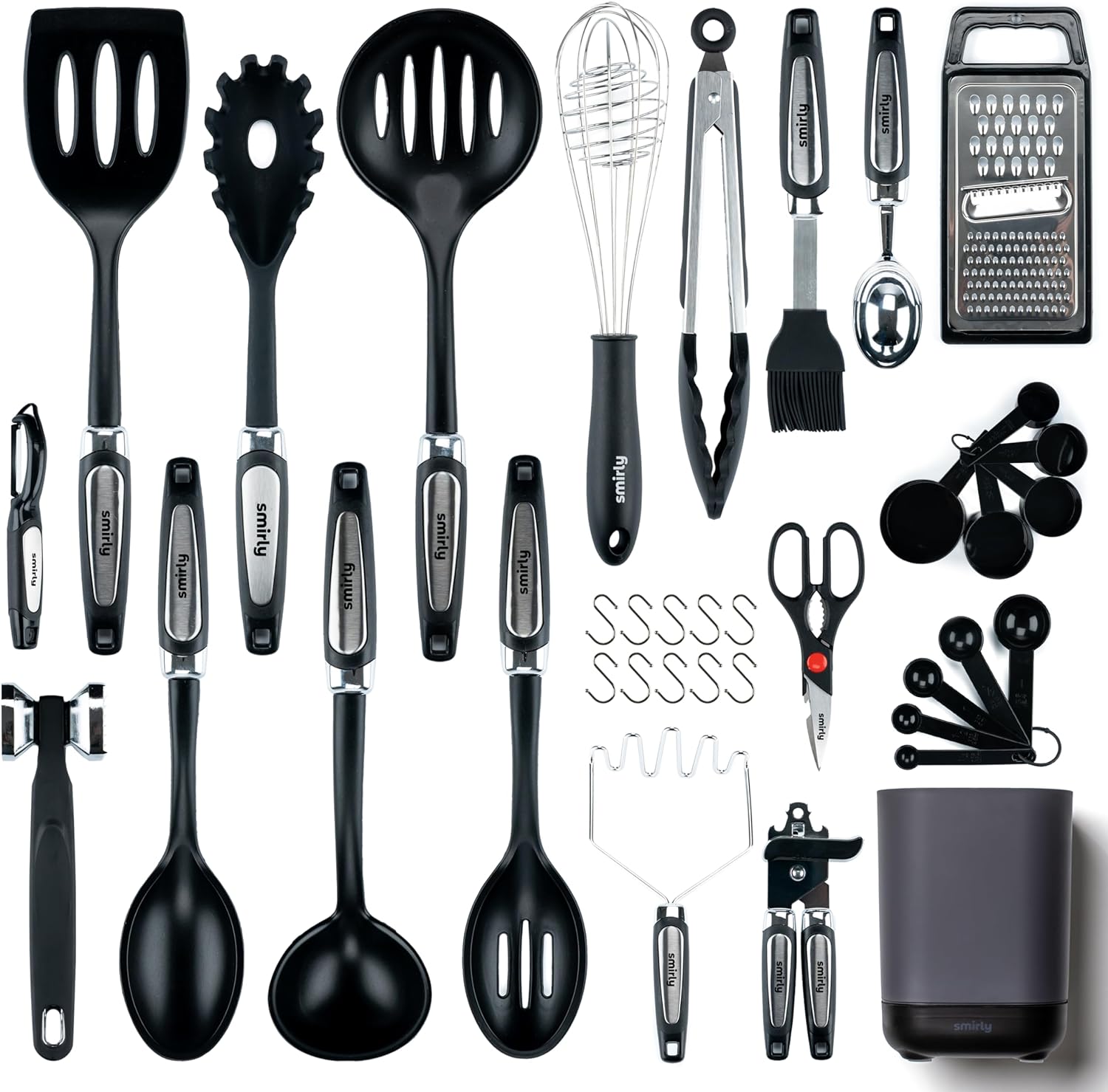 Smirly Stainless Steel Utensil Set in Black