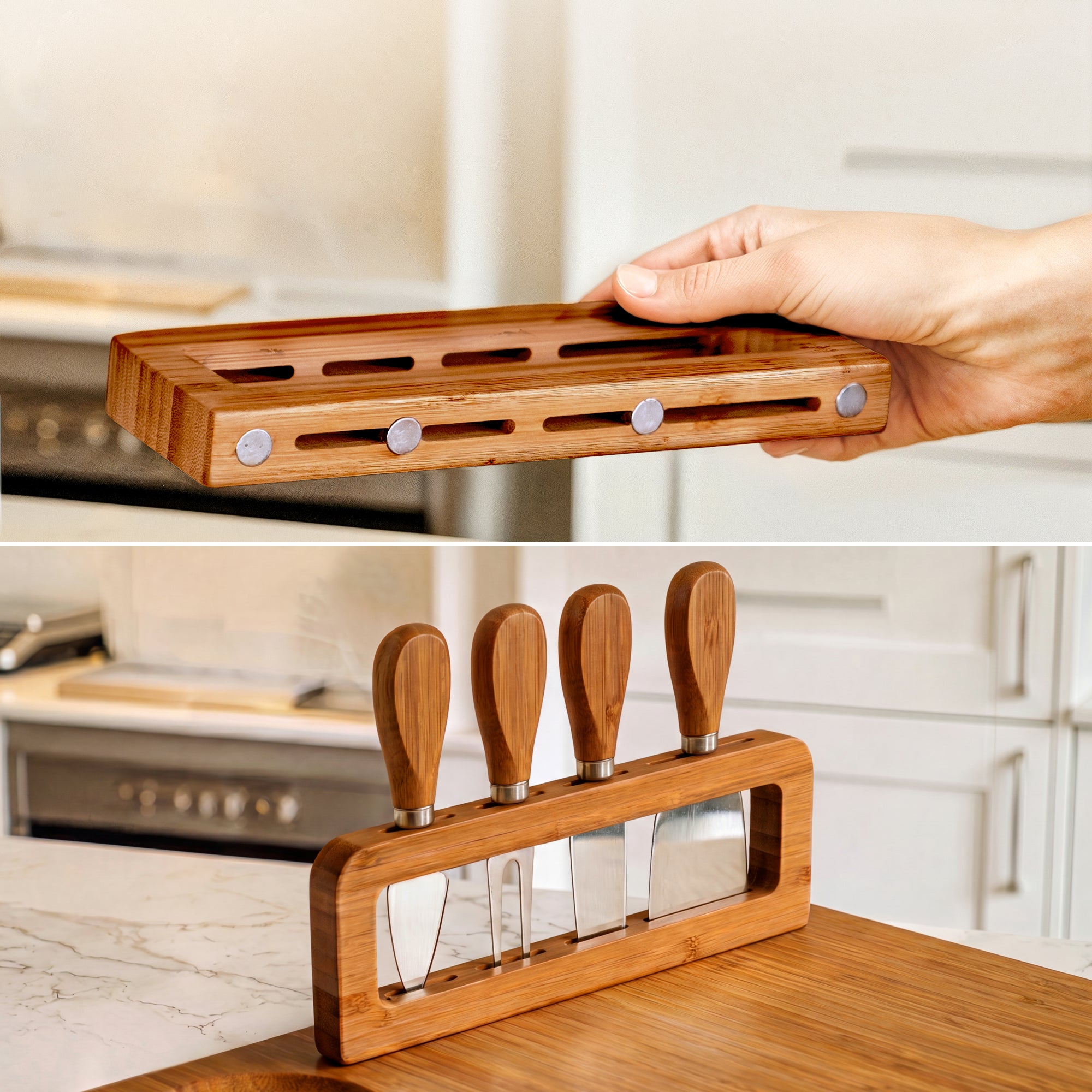 Carbonized Bamboo Flat Charcuterie Board Set