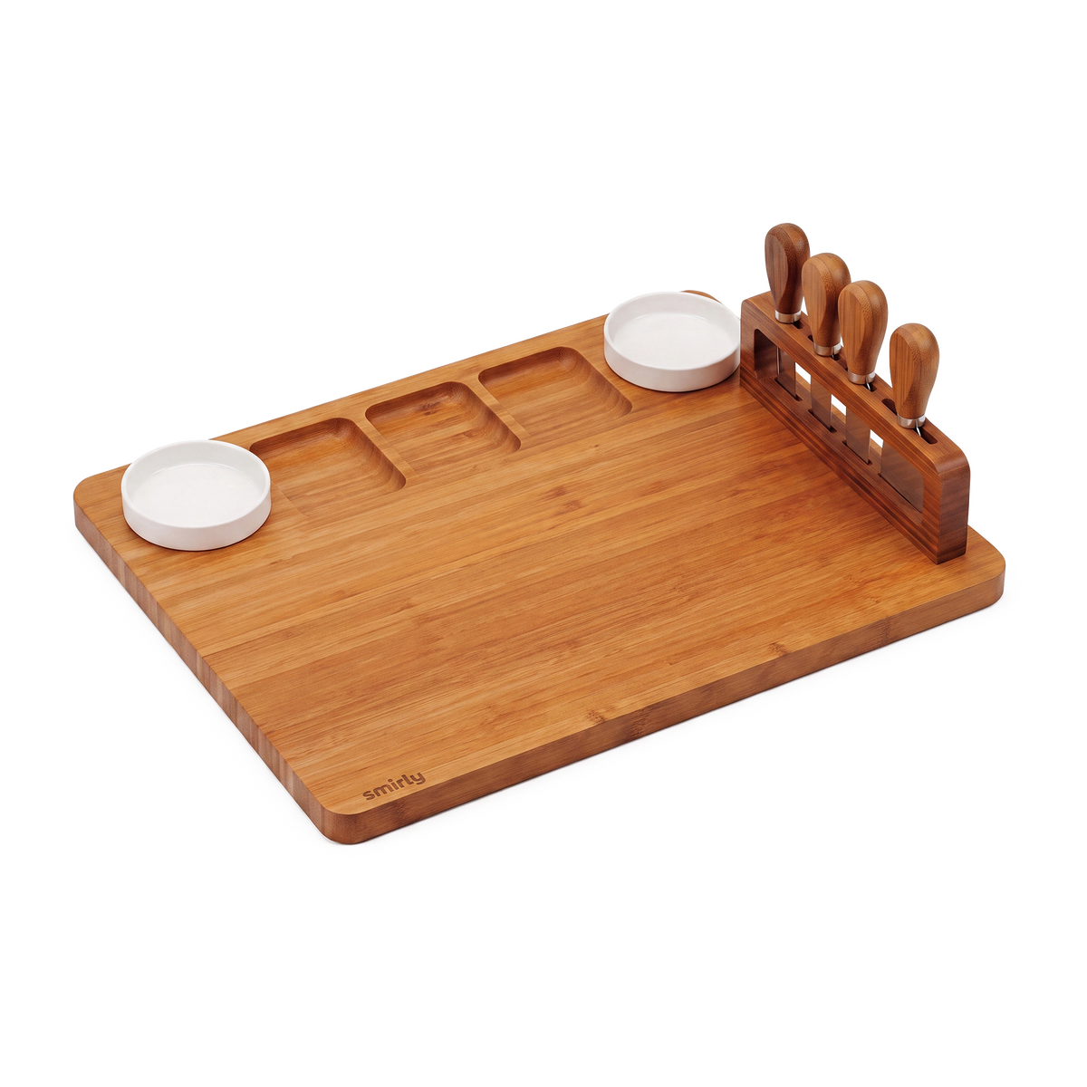 Carbonized Bamboo Flat Charcuterie Board Set
