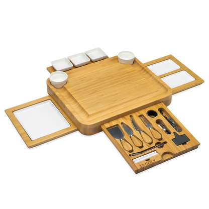 Bamboo 4 Drawer Charcuterie Board Set