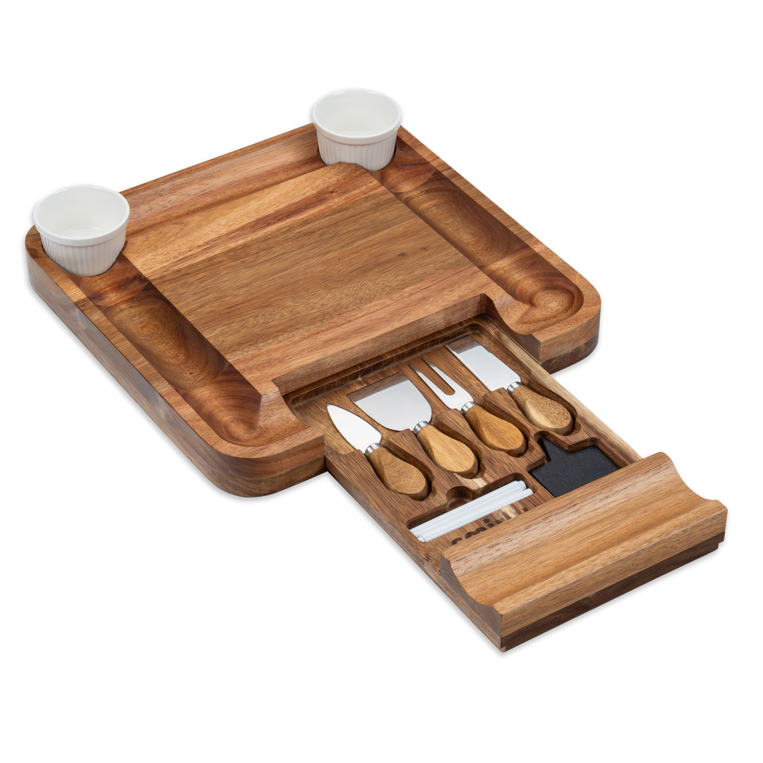 Acacia 1 Drawer Charcuterie Board Set