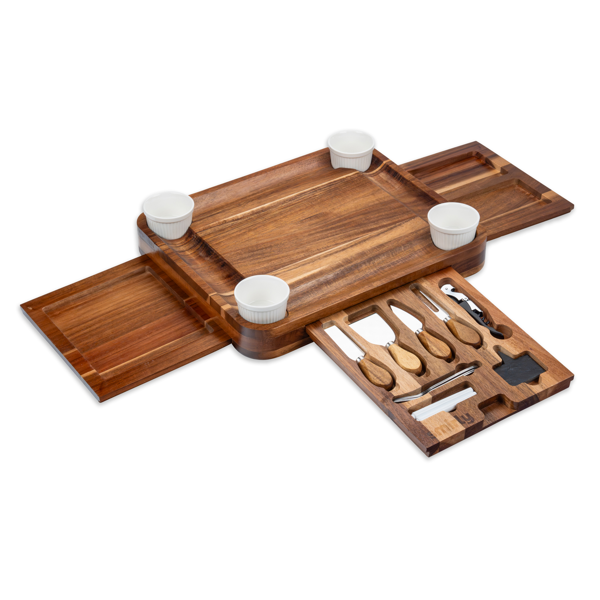 Acacia 3 Drawer Charcuterie Board Set – Smirly
