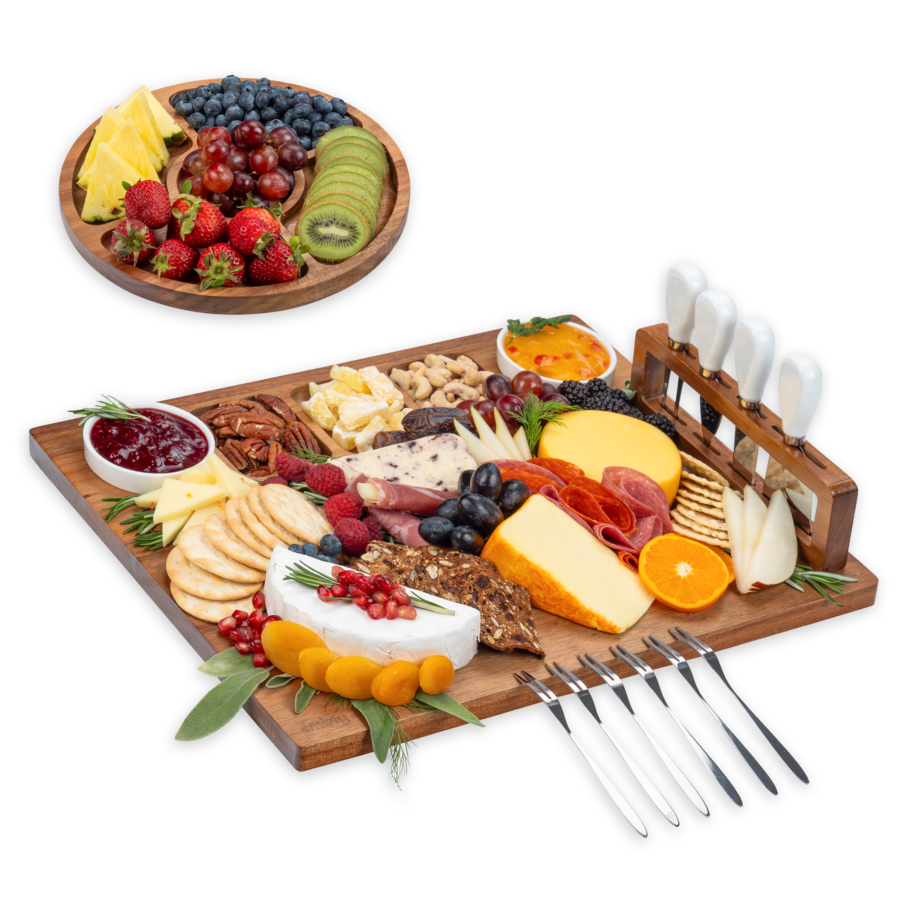 Acacia Flat Charcuterie Board Set
