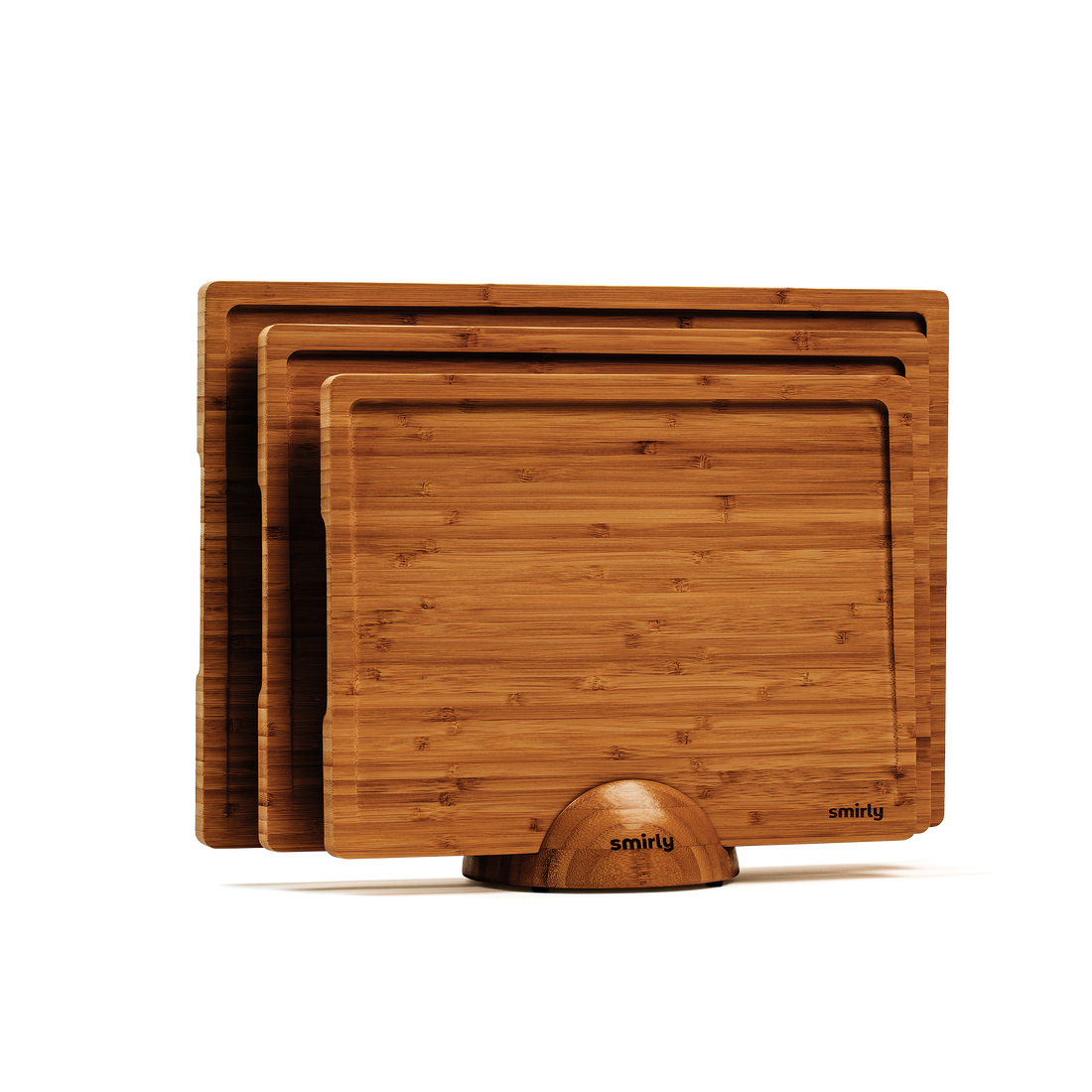 Brown Bamboo Cutting Board Set
