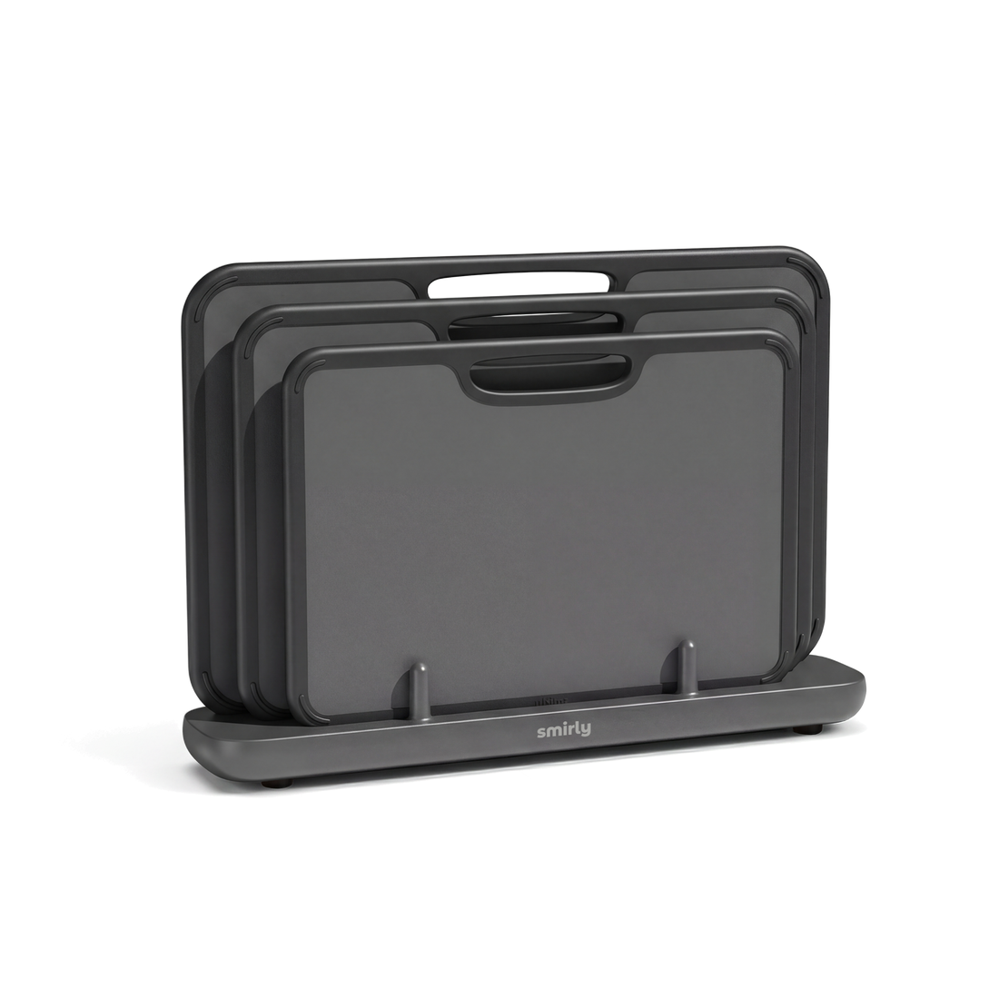 Plastic Cutting Board Set - Dark Grey