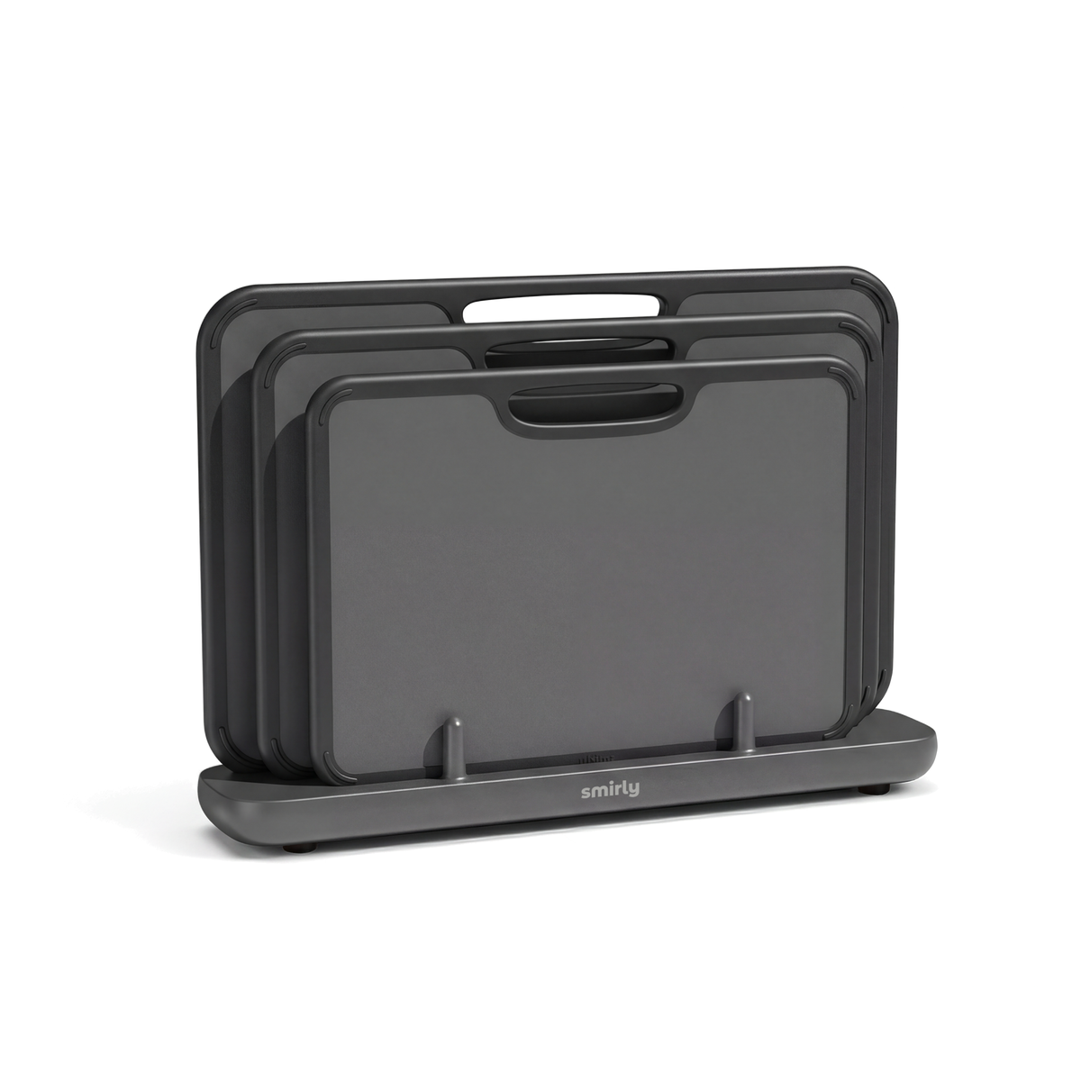 Plastic Cutting Board Set - Dark Grey
