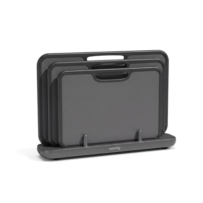 Plastic Cutting Board Set - Dark Grey