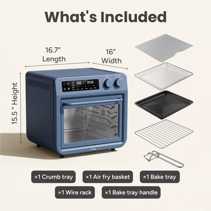 27 QT Touchscreen Air Fryer Oven Blue